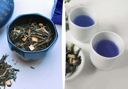 Синият чай е много деликатен и се характеризира с флорален и плодов аромат.