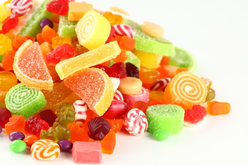 Бонбоните съдържат големи количества захар, което може да увеличи риска от диабет