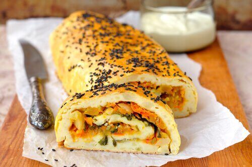 Пълнени зеленчуци: сладки картофи