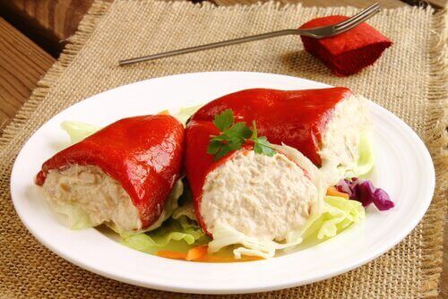 Пълнени зеленчуци: чушки