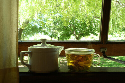 чай от листа на бреза против задържане на течности