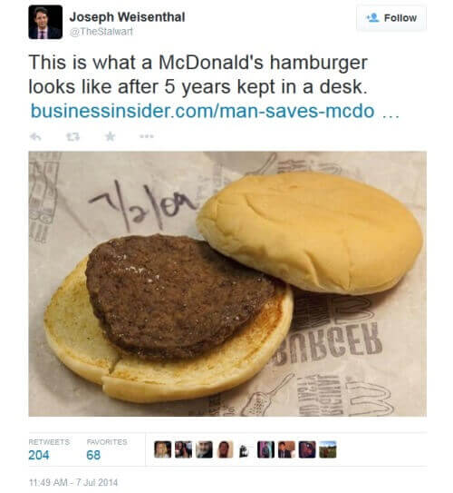 Съдържат ли вредни вещества хамбургерите Макдоналдс?