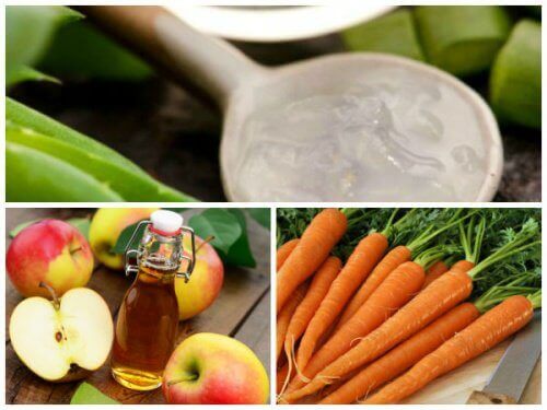 Натурално средство срещу разширени вени с алое вера, морков и ябълков оцет