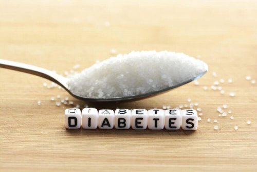 Една лъжица захар и надпис на английски език, диабет